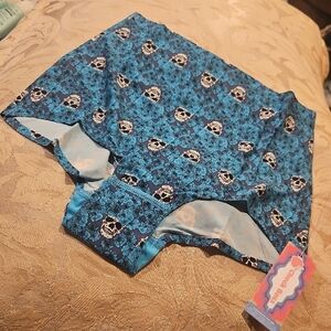 Blue Skull High Waisted Panties